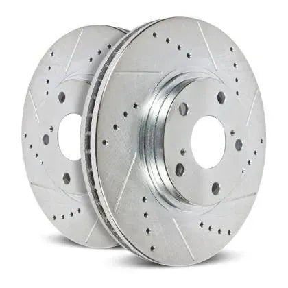 Power Stop 2021-2025 Ram, RHO & TRX Rear Drilled & Slotted Rotor - Pair