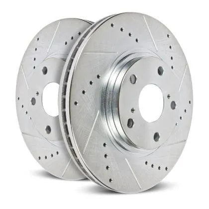 PowerStop 15-22 Ford Mustang Front Drilled & Slotted Rotor - Pair 6 Piston