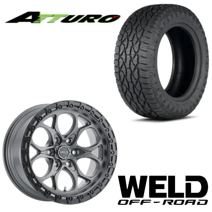 Weld Ledge & Atturo Trail Blade ATS Wheel & Tire Combo Ram 1500 / TRX/ RHO