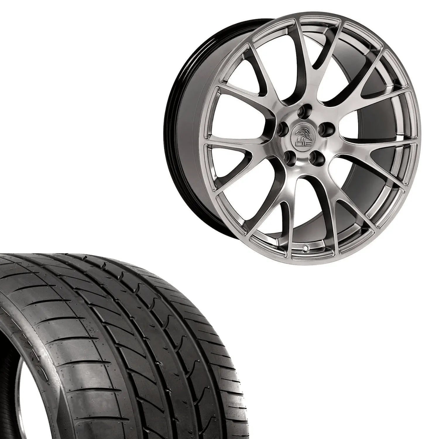 Hellcat Replica Wheels 20x9 W/ Atturo AZ850 275 40 20 Wheel & Tire Package(Many Finishes) (Dodge Charger / Challenger Fitment)