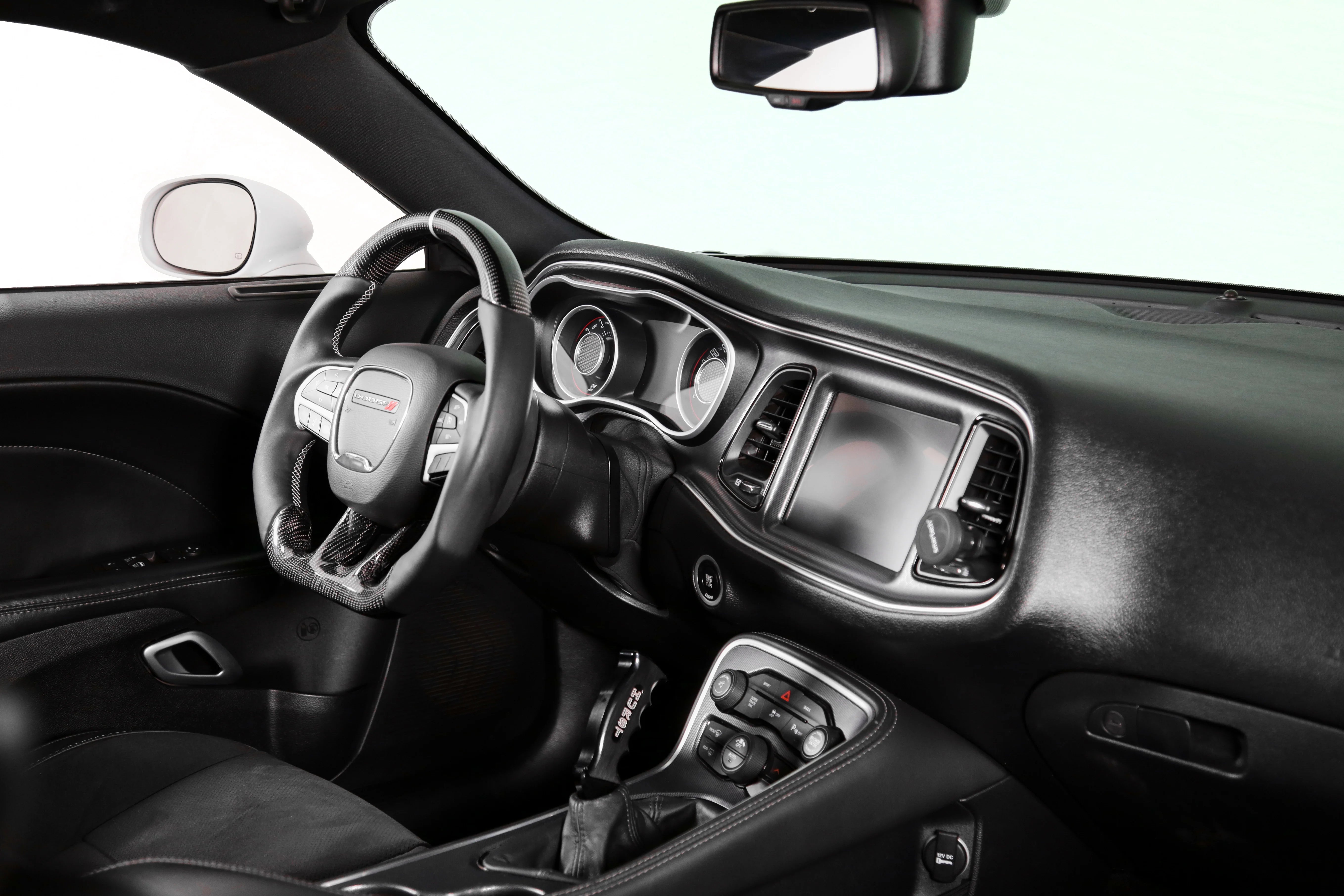 Drake Muscle Cars Steering Wheel - Carbon Fiber with Leather Grips - Heated 2015-2023 Dodge Charger / Challenger