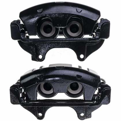 PowerStop 2008-2023 Dodge Charger Front Black Calipers - Pair (w/Bracket)