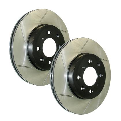 Stoptech Non-Directional Slotted Rear Rotors for 2006-2023 SRT, Scatpack, Hellcat Charger Challenger and 300