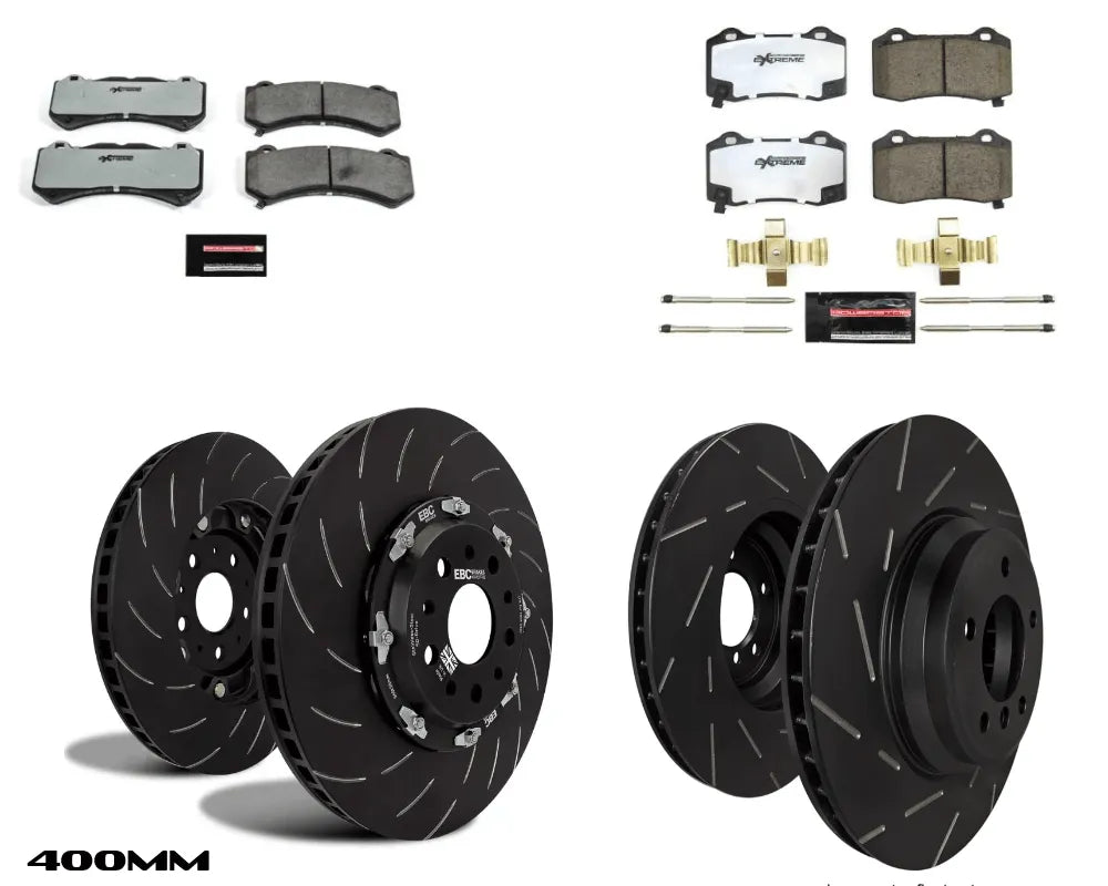 797 Performance & EBC Brakes Front & Rear Brake Package 2018-2021 TrackHawk & 21-25 Durango Hellcat 400MM 2 Piece Front