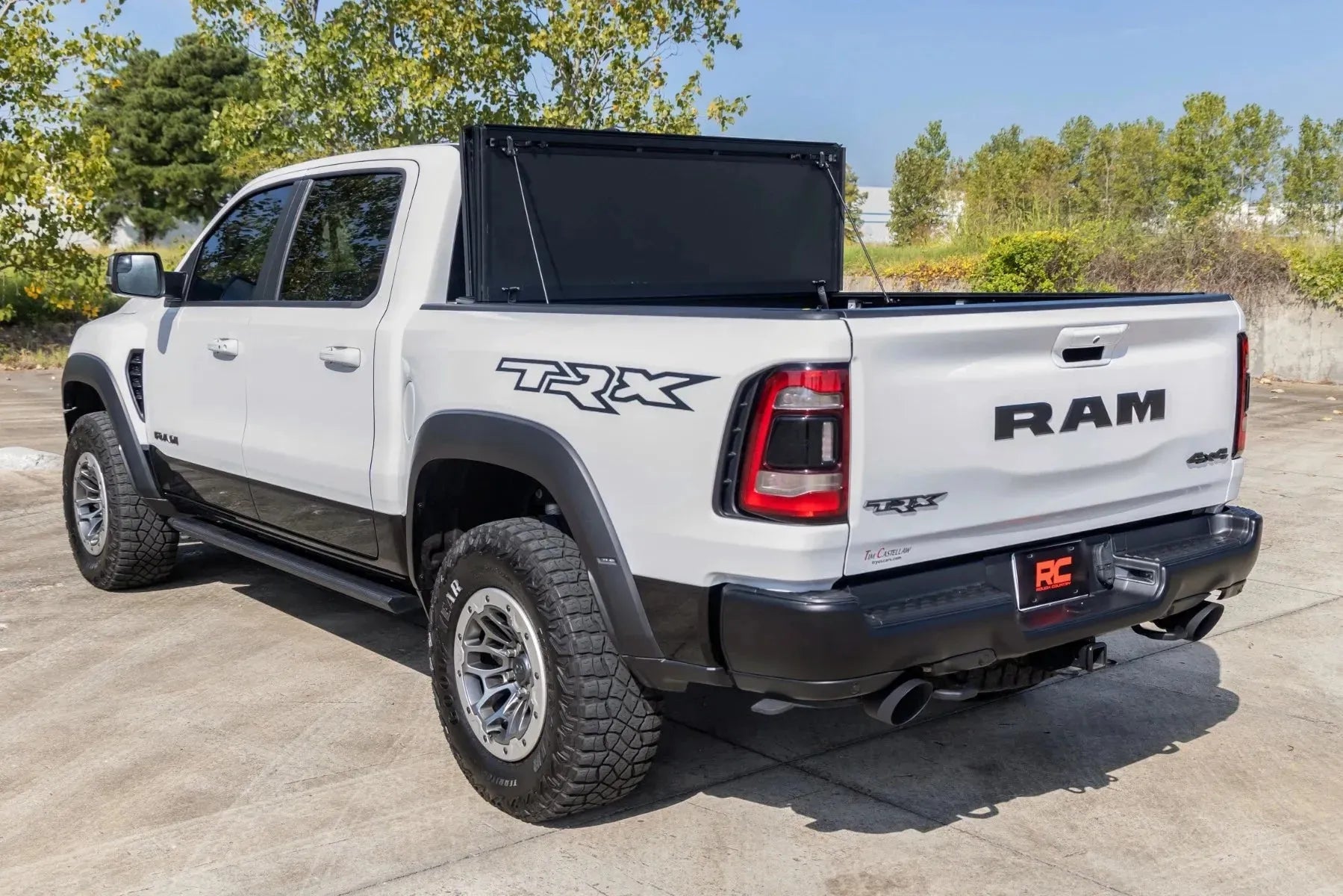 Rough Country Hard Tri-Fold Flip Up Bed Cover 2019-2027 Ram 1500, RHO & TRX