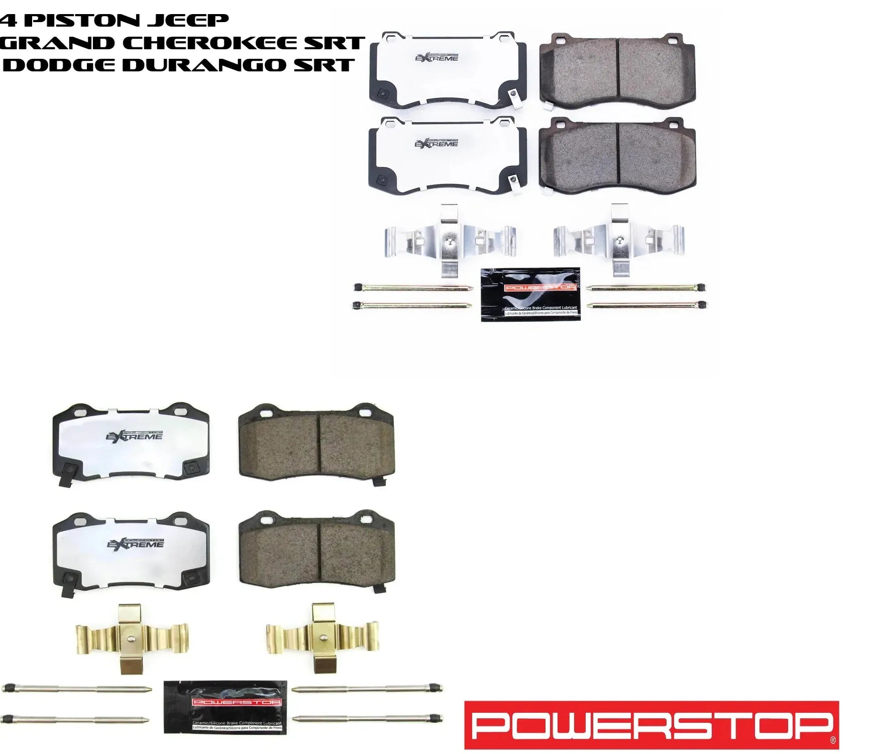 PowerStop Z26 Front & Rear Pads 2021-2024 Dodge Durango SRT / R/T & 2012-2021 Jeep Grand Cherokee SRT-8