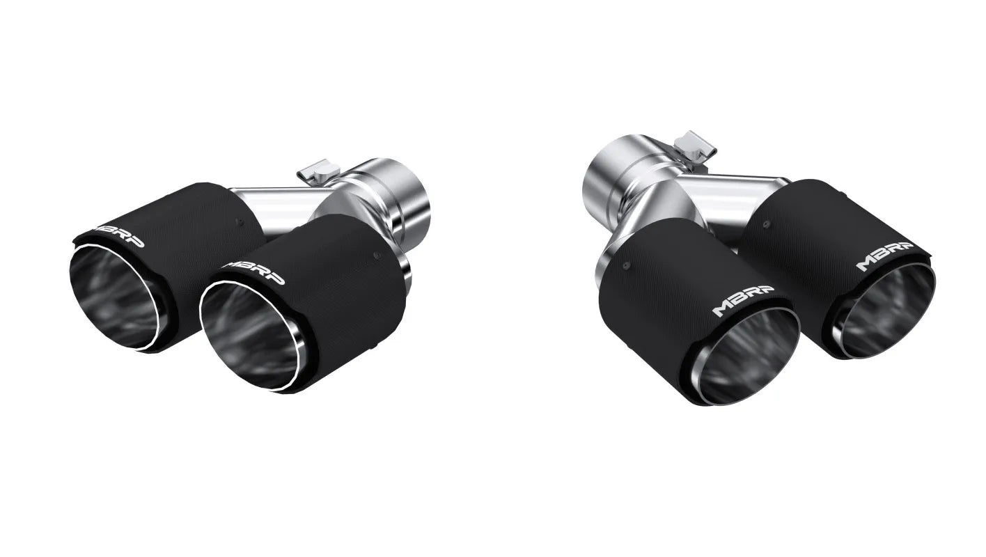 MBRP Universal Carbon Fiber T304 SS Dual Tip 3.5in OD/2.5in Inlet PAIR