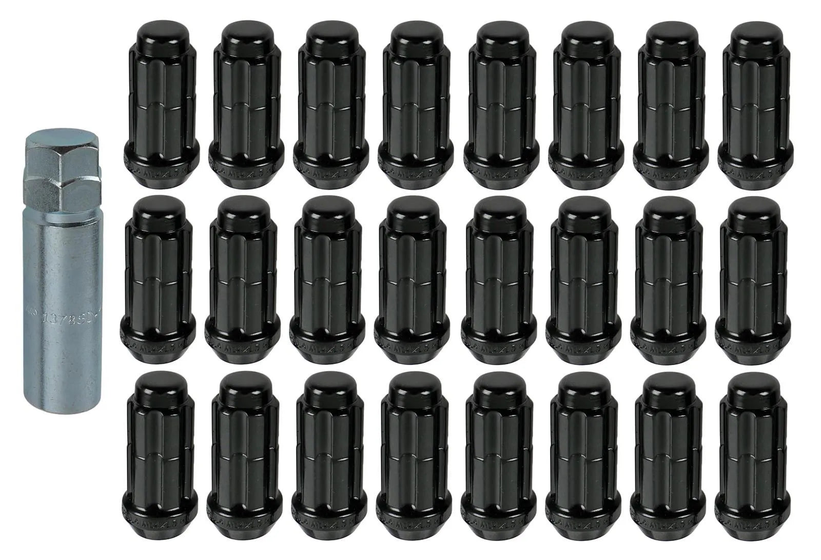 Gorilla Automotive 24-Piece 14mmx1.50 Duplex Spline Lug Nut Kit (Black) - K6TS-14150BGR