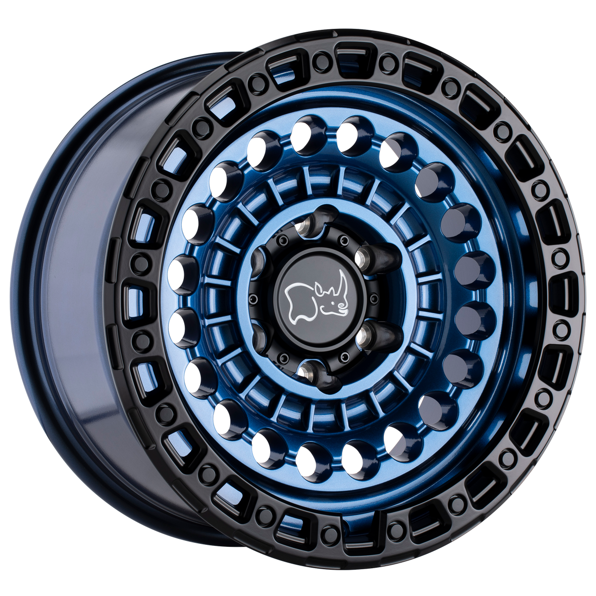 Black Rhino SENTINEL Cobalt Blue W/ Black Ring 6x139.7 Wheels - product view 1