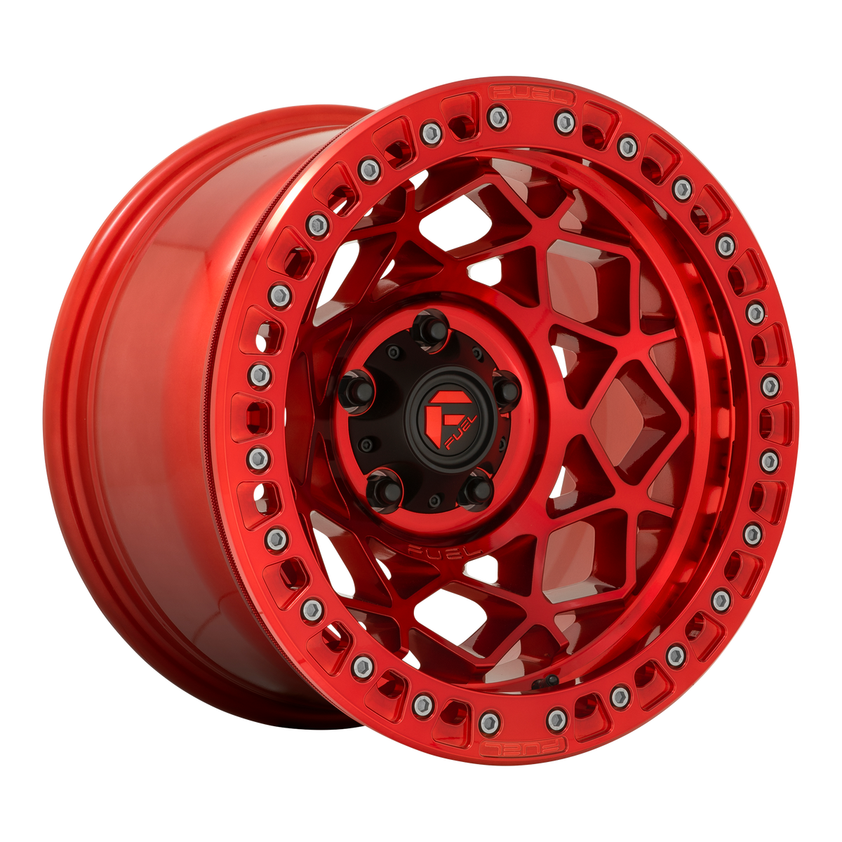 Fuel UNIT BEADLOCK Candy Red 6x139.7 Wheels - product view 2