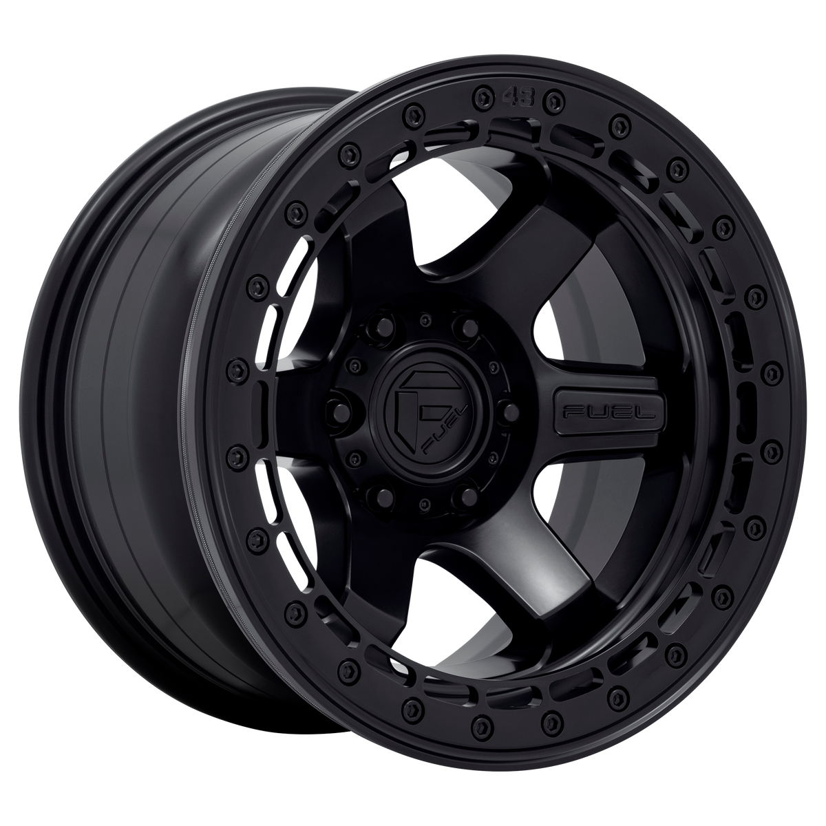 Fuel BLOCK BEADLOCK Matte Black W/ M-Black Ring 6x139.7 Wheels - product view 4