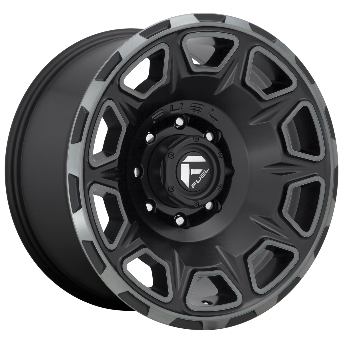 Fuel VENGEANCE Matte Black Double Dark Tint 6x139.7 Wheels - product view 4