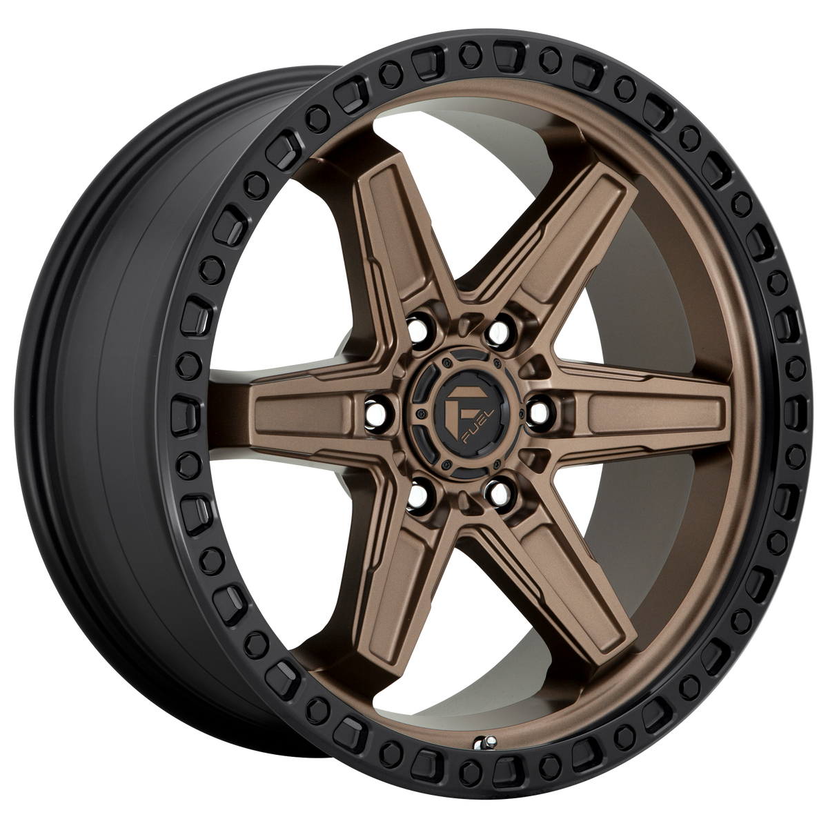 Fuel KICKER Matte Bronze Black Bead Ring 6x139.7 Wheels - product view 2
