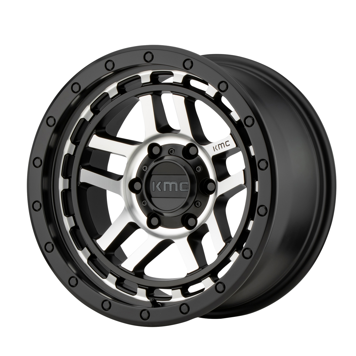 KMC RECON Satin Black Machined 6x139.7 Wheels - product view 2