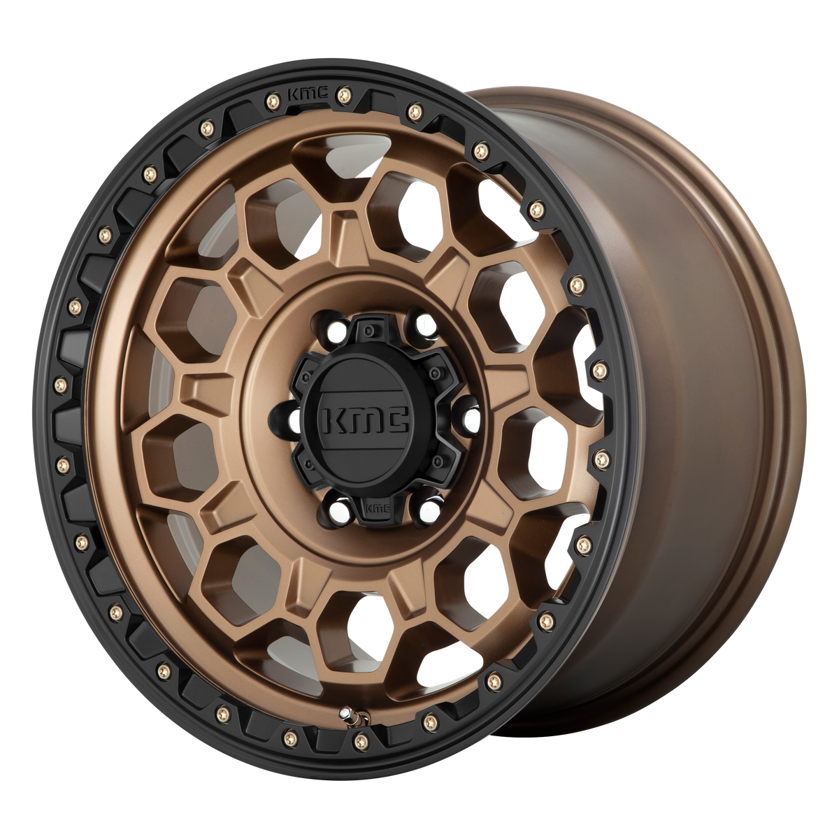 KMC TREK Matte Bronze W/ Black Lip 6x139.7 Wheels - product view 2