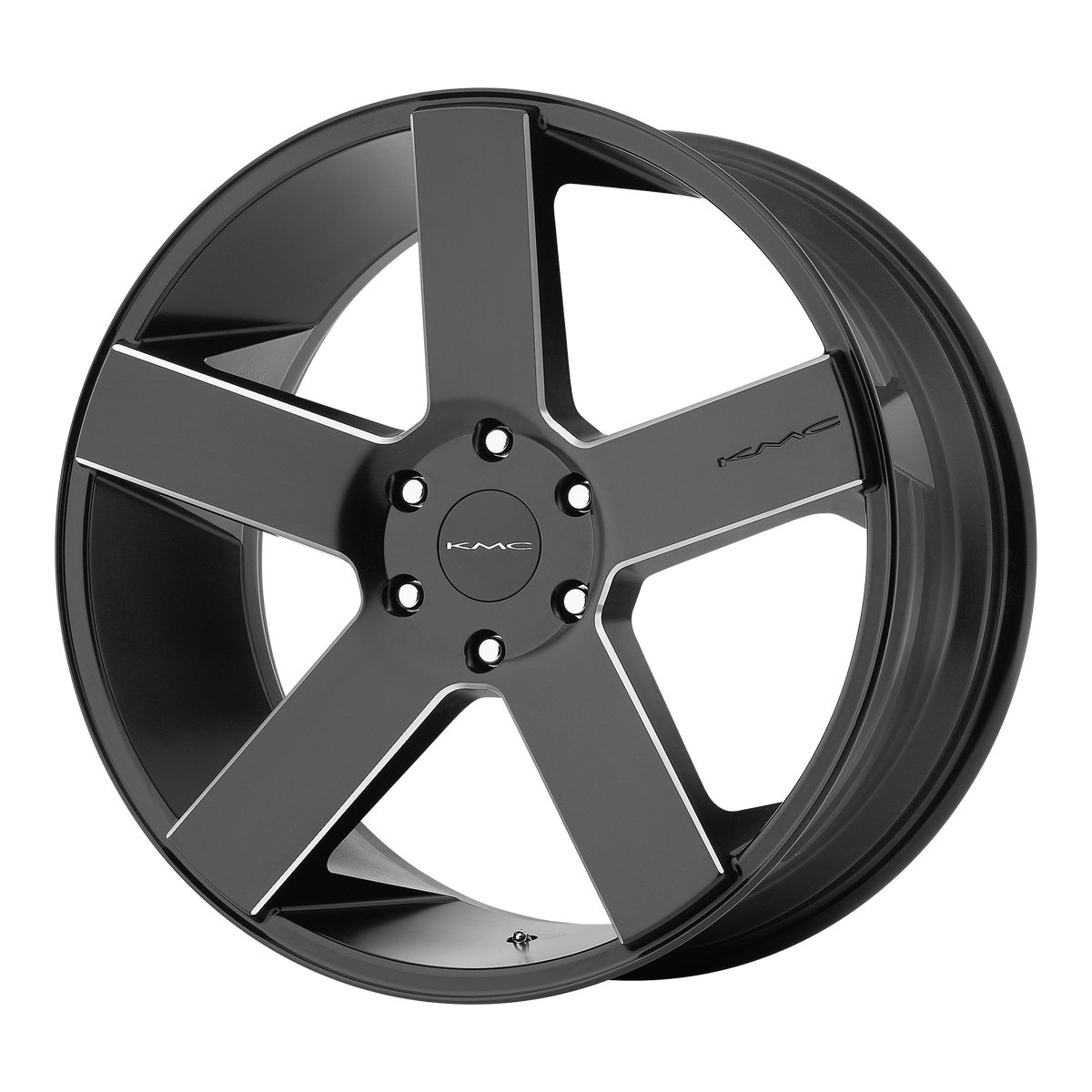 KMC MC 5 Satin Black W/ Milling 6x139.7 Wheels - product view 1