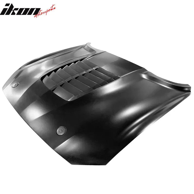 Ikon Motorsports 2018-2023 Ford Mustang 2Dr GT500 Style Unpainted Aluminum Front Hood