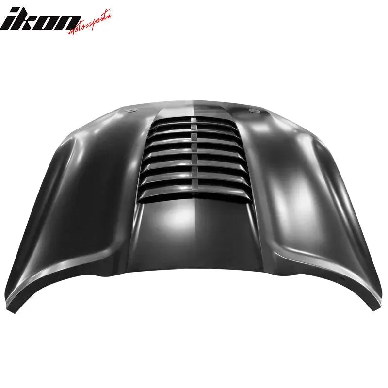 Ikon Motorsports 2018-2023 Ford Mustang 2Dr GT500 Style Unpainted Aluminum Front Hood