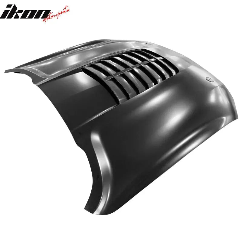 Ikon Motorsports 2018-2023 Ford Mustang 2Dr GT500 Style Unpainted Aluminum Front Hood