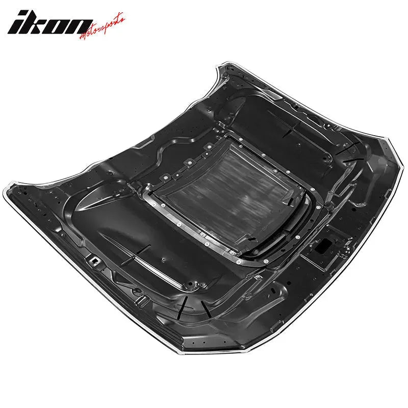 Ikon Motorsports 2018-2023 Ford Mustang 2Dr GT500 Style Unpainted Aluminum Front Hood