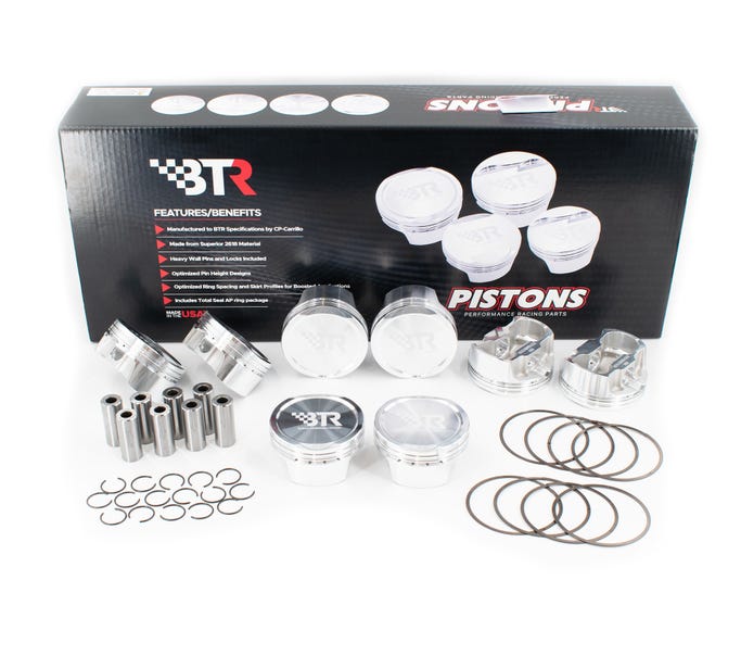 BTR CP PISTON & RING SET - GEN III HEMI - 4.090" BORE - 4.050" STROKE - 6.125" ROD - 3CC FLAT TOP