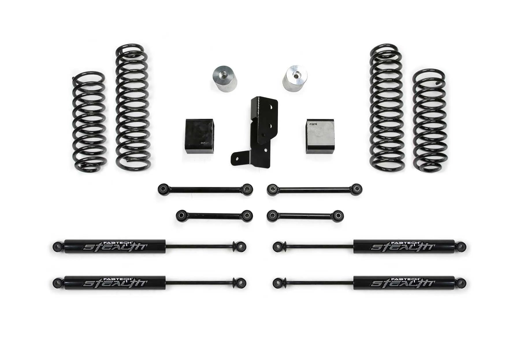 Fabtech 2021-22 Jeep JL Rubicon 392 4dr 3″ SPORT SYSTEM W/ STEALTH SHOCKS