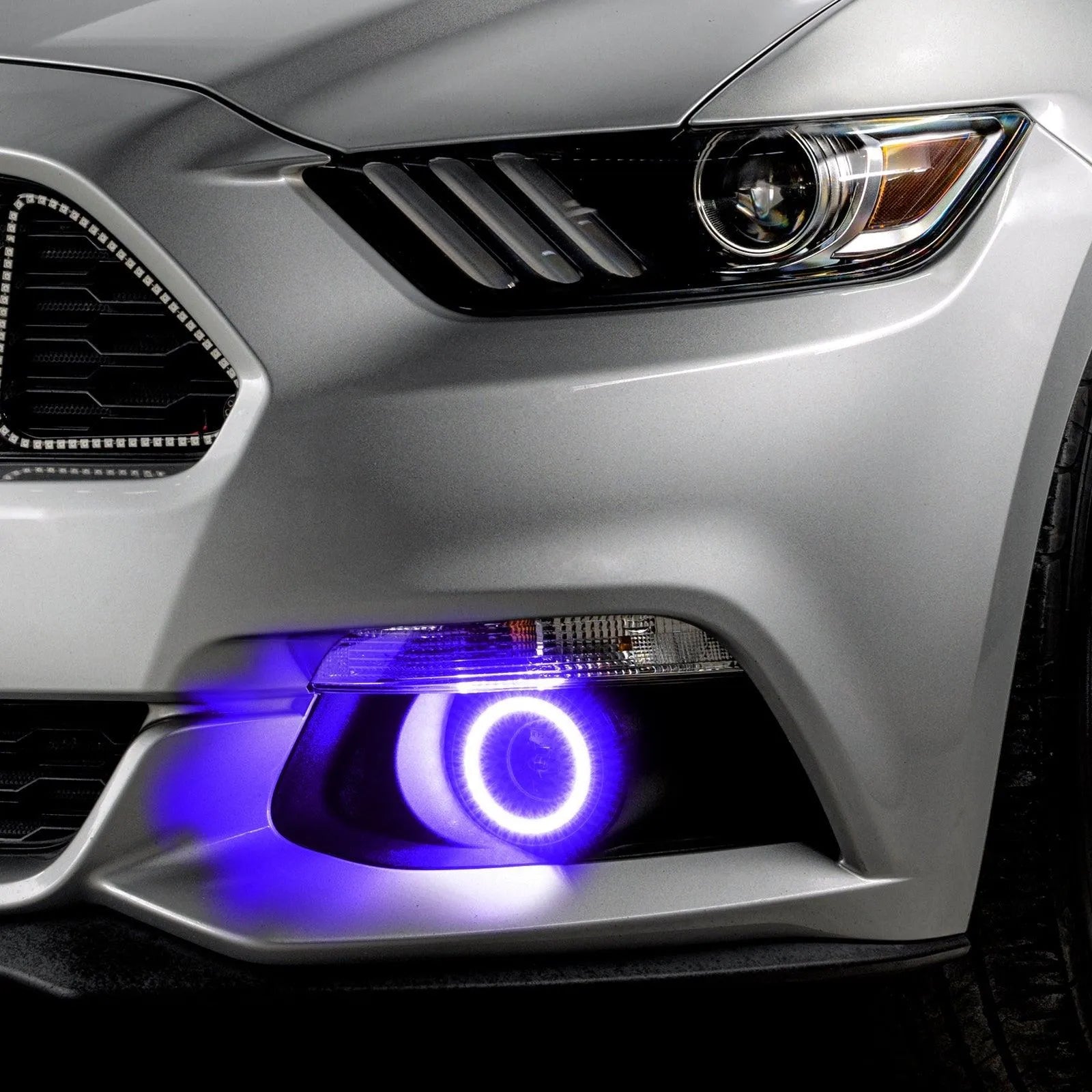 ORACLE Lighting 2015-2017 Ford Mustang Dynamic ColorSHIFT RGB+A Projector Surface Mount Fog Light Halo Kit