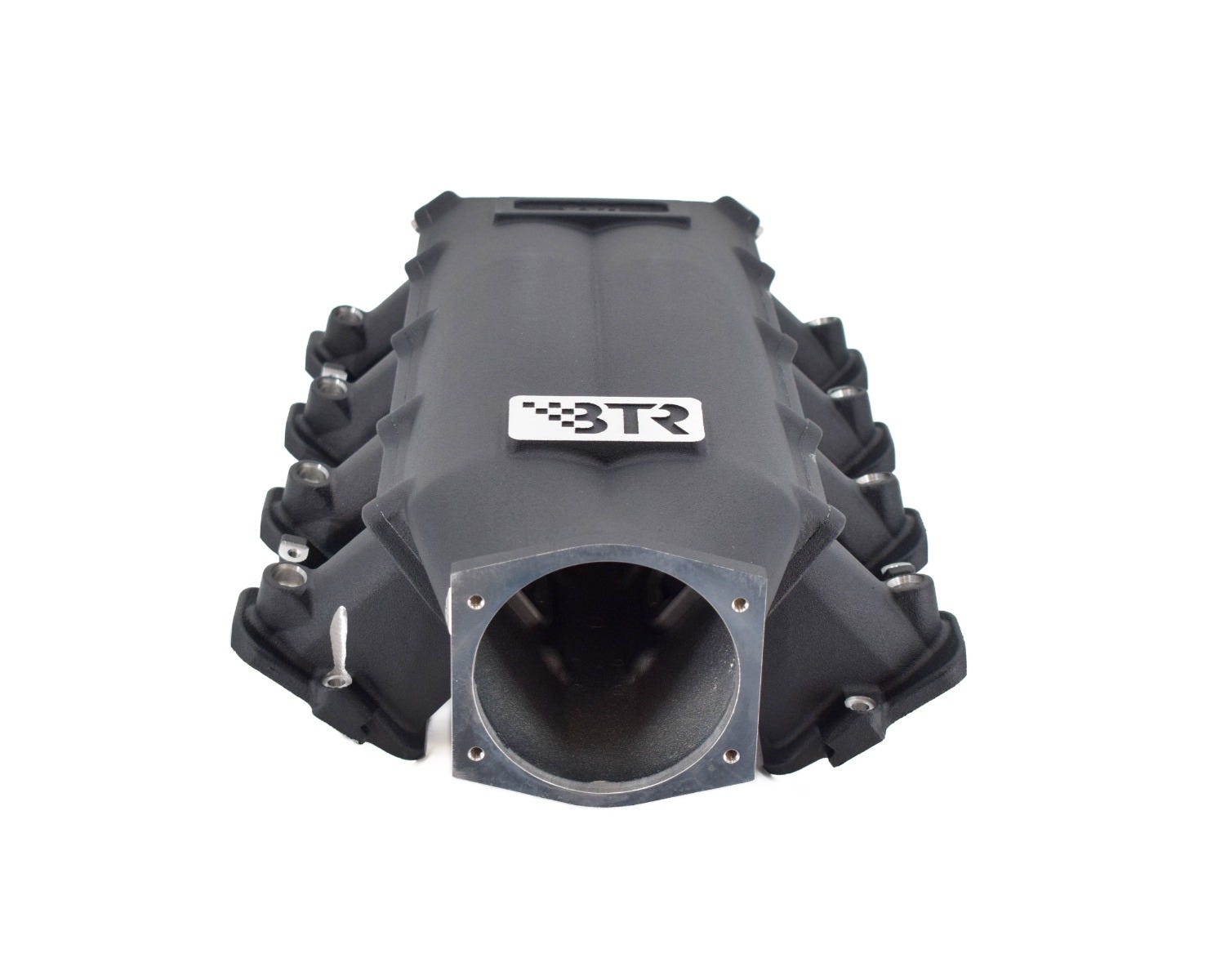 BTR TRINITY INTAKE MANIFOLD FOR CATHEDRAL PORT ENGINES - BLACK - TRA-1-BLK-P105