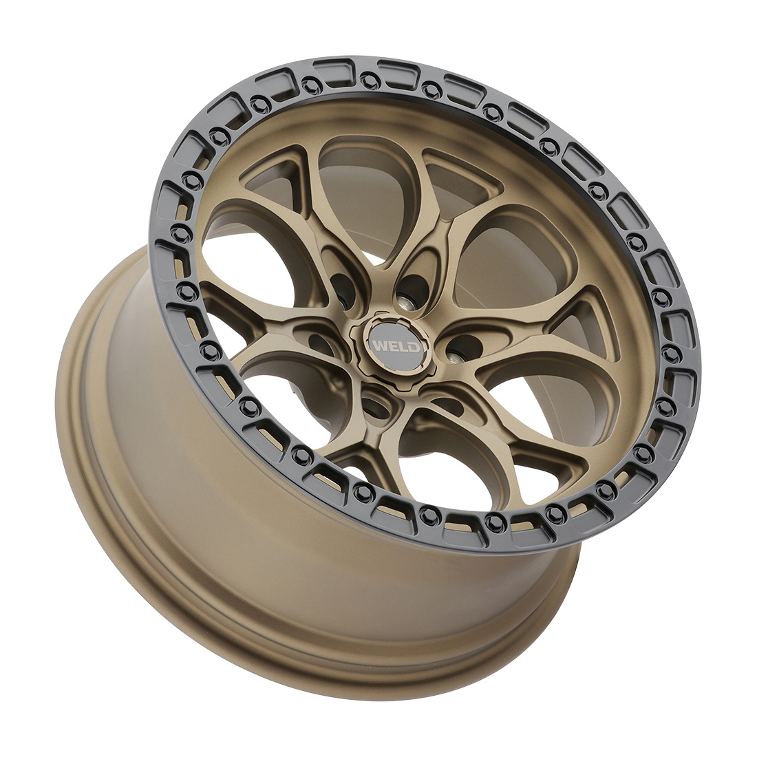 WELD Off-Road Wheel Ledge Six W106 Satin Bronze with Satin Black Lip