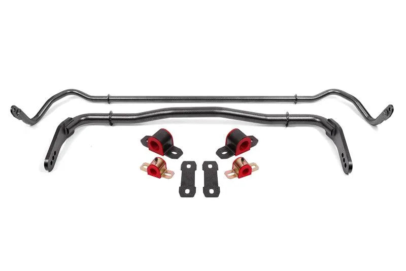 BMR 2008-2023 Dodge Charger / Challenger Front/Rear Hollow 38mm/25mm Sway Bar Kit w/ Bushings - Black Hammertone