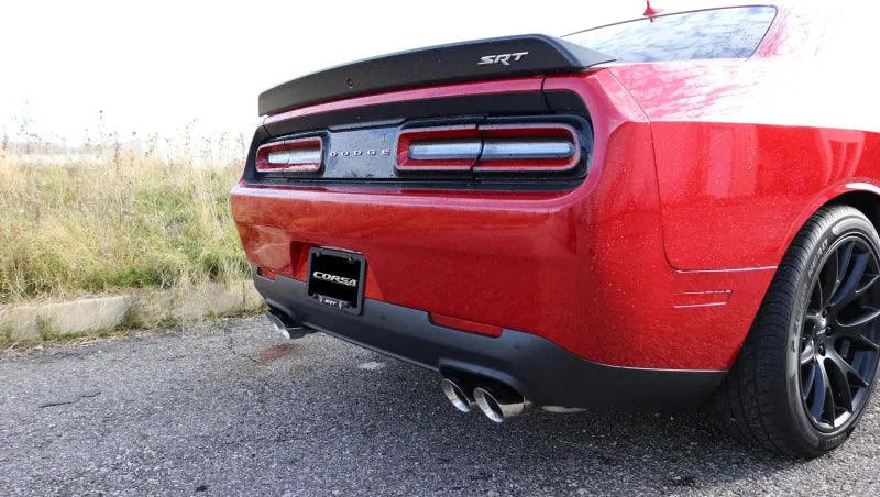 Corsa 15-20 Dodge Challenger Hellcat Dual Rear Exit Sport Exhaust w/ 3.5in Polished Tips