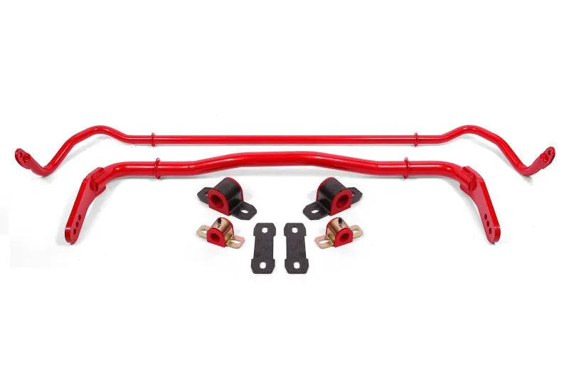 BMR 2008-2023 Dodge Charger / Challenger Front/Rear Hollow 38mm/25mm Sway Bar Kit w/ Bushings - Black Hammertone