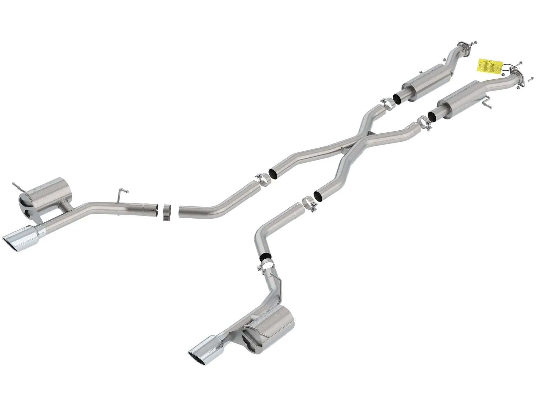 Borla Catback Exhaust Dodge Durango SRT 6.4L ATAK/ S-Type 2018-2024 Silver or Black Chrome Tips