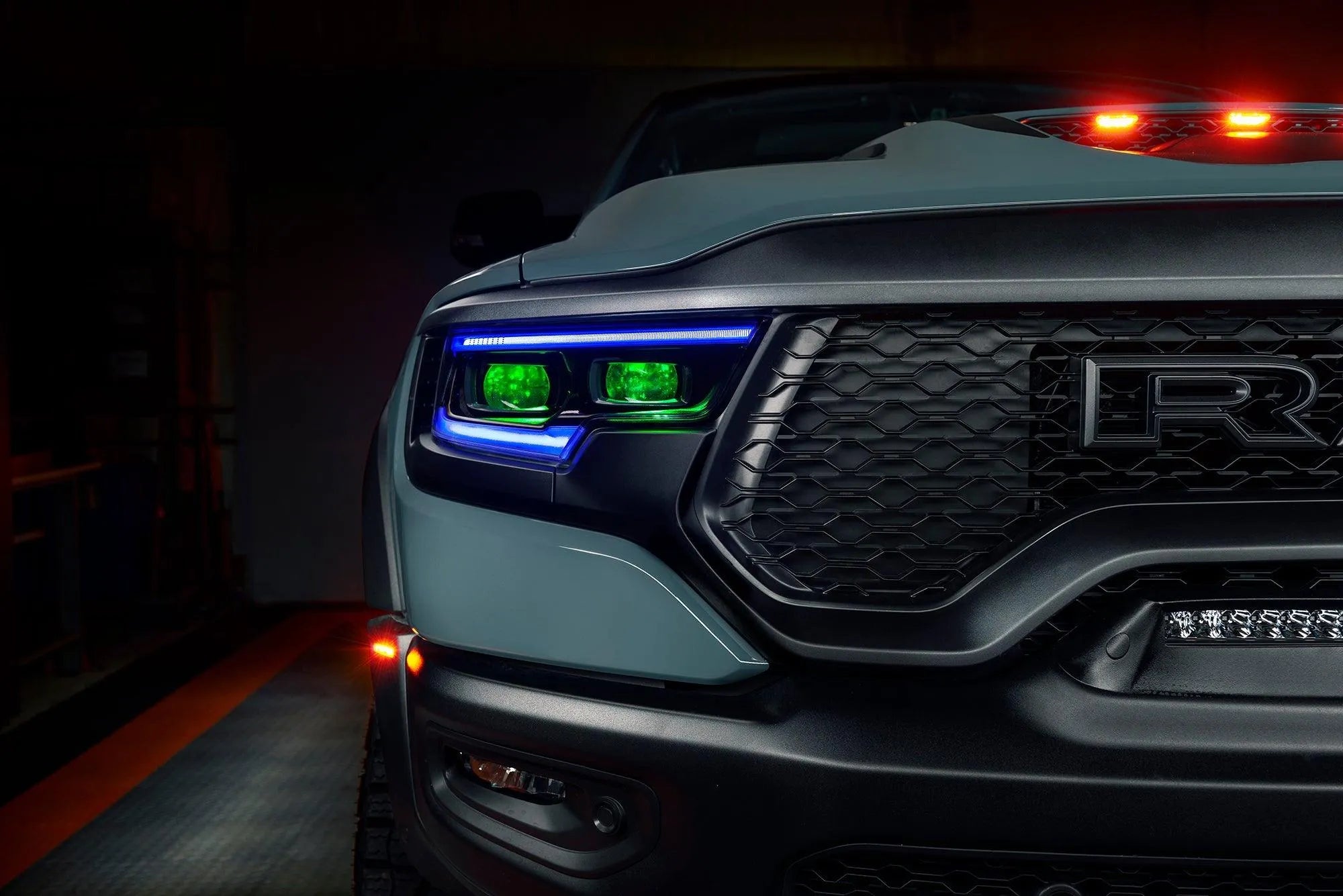 2019-2023 Ram 1500 TRX ORACLE RGBW+A Headlight DRL Upgrade Kit - LED Projector Headlights