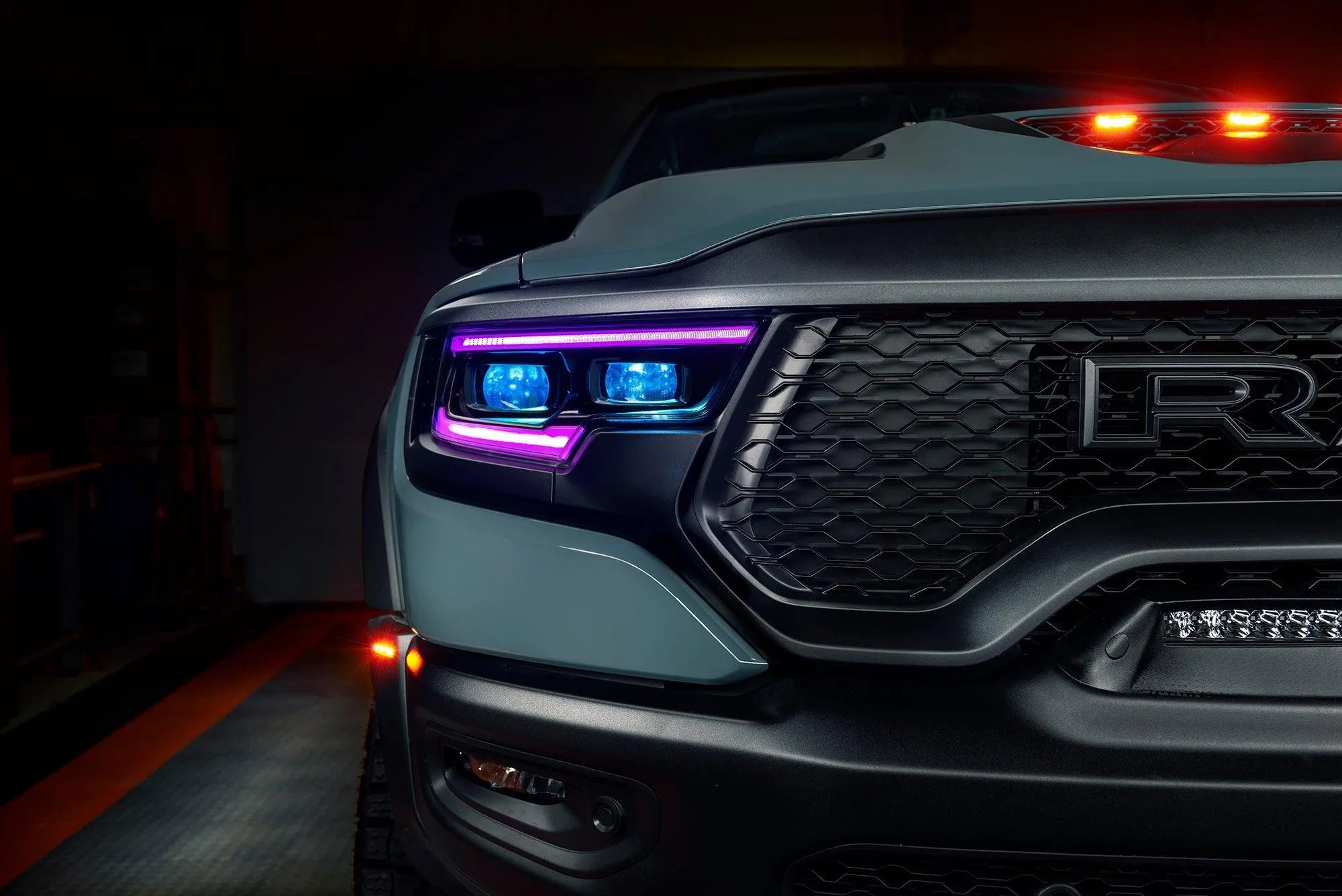 2019-2023 Ram 1500 TRX ORACLE RGBW+A Headlight DRL Upgrade Kit - LED Projector Headlights