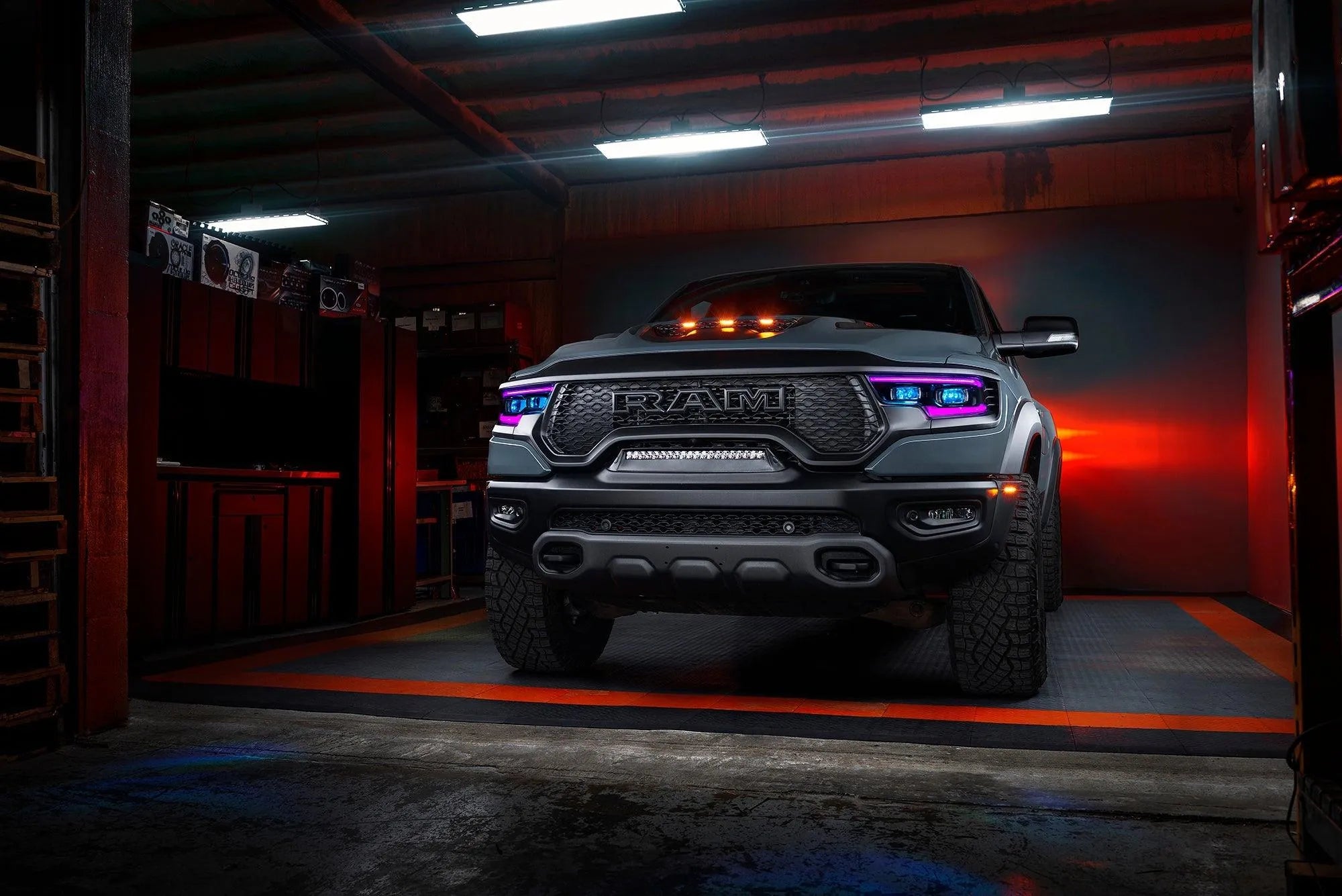 2019-2023 Ram 1500 TRX ORACLE RGBW+A Headlight DRL Upgrade Kit - LED Projector Headlights