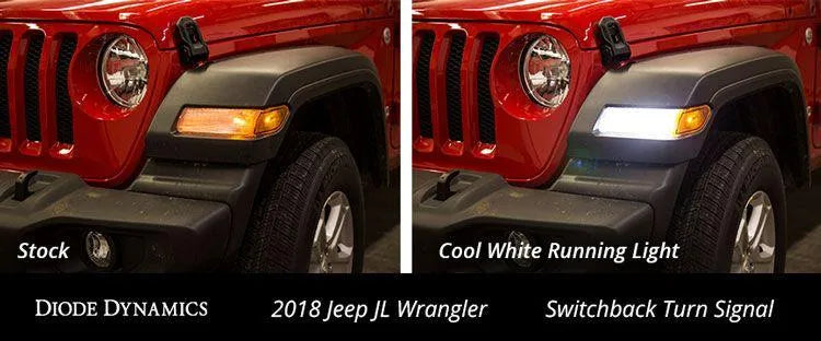 Diode Dynamics Switchback Turn Signal LEDs for 2018-2021 Jeep JL Wrangler Sport (pair)
