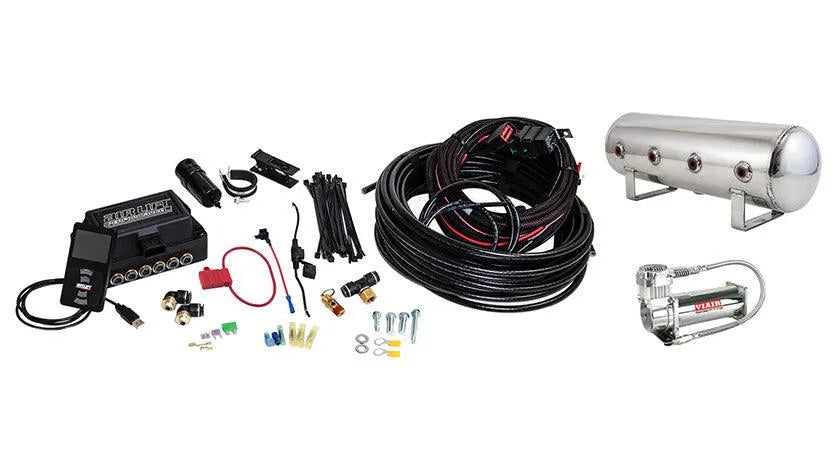 Air Lift Performance 3P (1/4 Air Line 2.5 Gal Polished Aluminum Tank VIAIR 444C Comp)