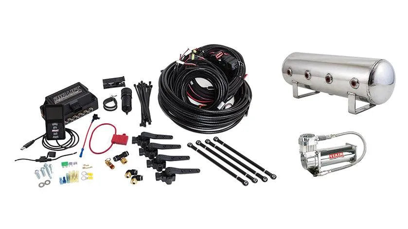 Air Lift Performance 3H (1/4 Air Line 2.5 Gal Polished Aluminum Tank VIAIR 444C Comp)