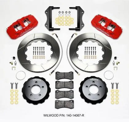 Wilwood AERO6 Front Hat Kit 14.25 Red 2014-Up Charger / 300 / Challenger w/Lines