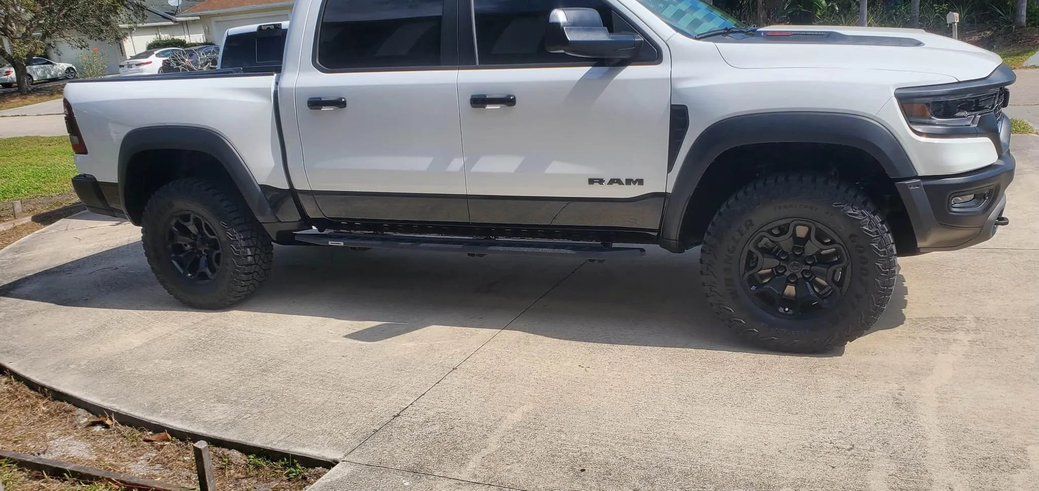 2021-2026 Ram TRX / Ram RHO Bed Liner Finish Go Rhino Slim RB20 Running Boards