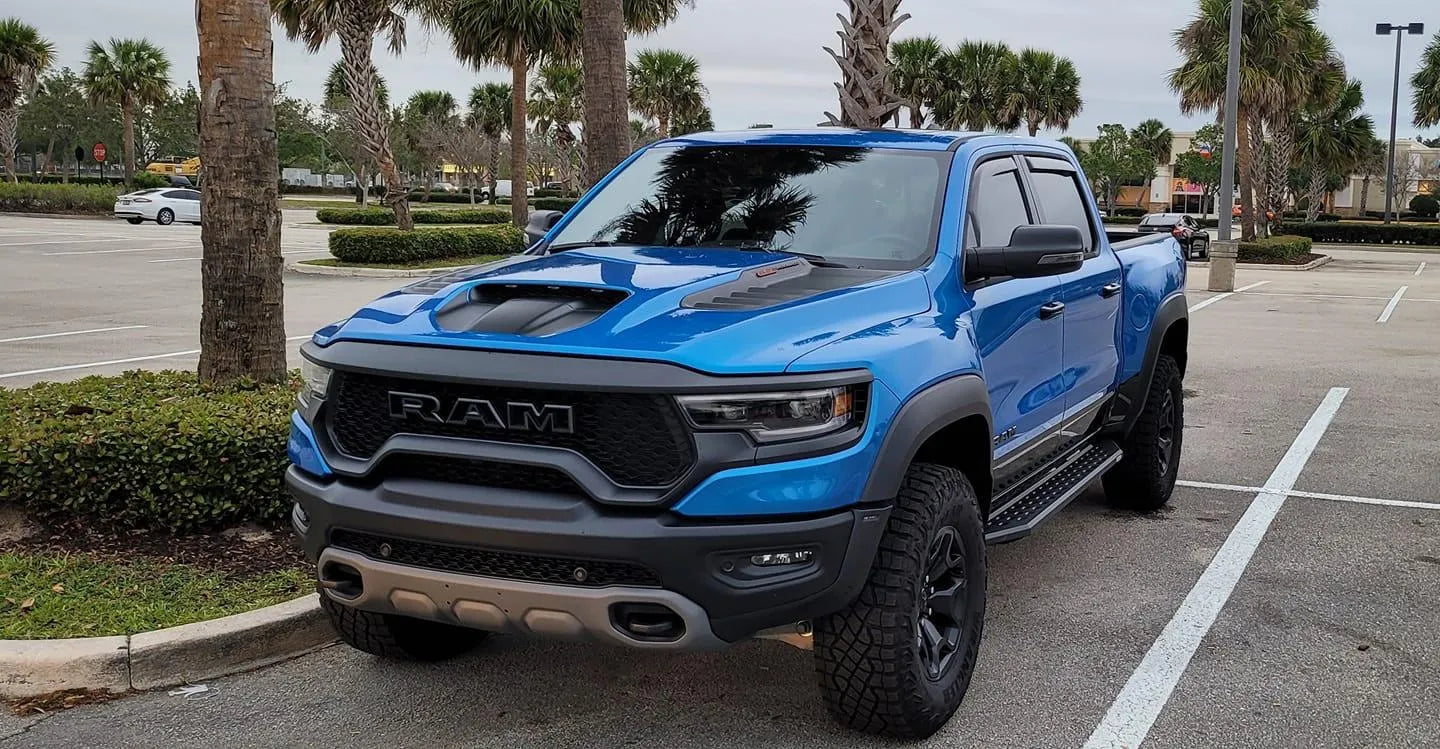 RealTruck Go Rhino RB20 Bedliner Finish Running Boards 2019-2027Ram 1500 / RHO / TRX Crew Cab