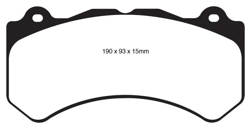 EBC "Red Stuff" Front Brake Pads 16-23 Charger/Challenger Hellcat 6 Piston