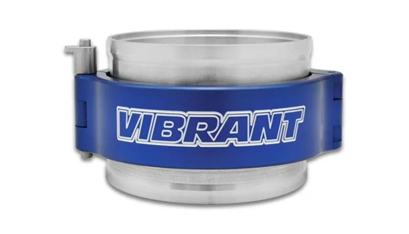 Vibrant HD Clamping System Assembly for 4in. OD Tubing - Blue Clamp