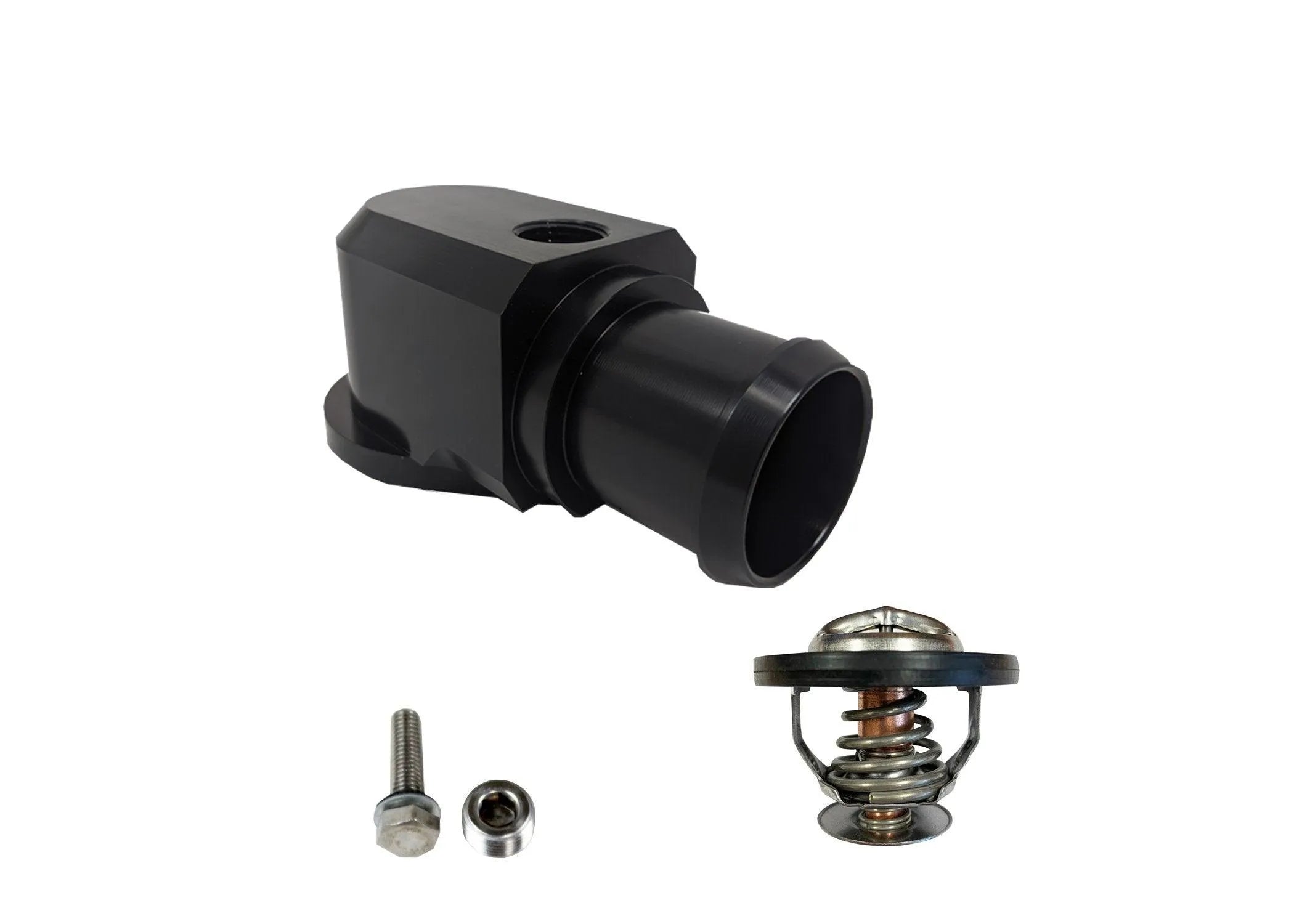 Granatelli 2018-2021 Jeep Trackhawk Black Billet Thermostat Housing w/ 180 Degree Thermostat