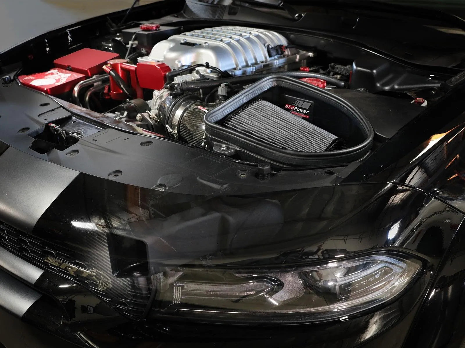 aFe Magnum FORCE Stage-2 Cold Air Intake System w/Pro 5R Filter 2021-2023 Charger 6.2L Hellcat / Red eye