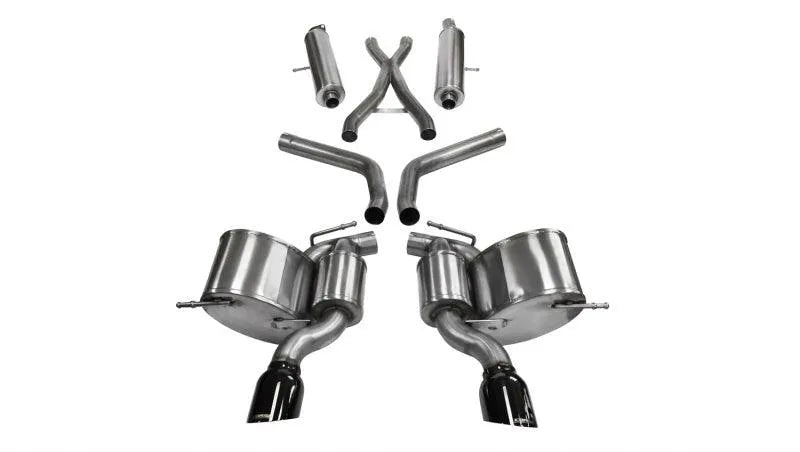 Corsa 12-21 Jeep Grand Cherokee 6.4L V8 Polished Sport Cat-Back Exhaust Black Tips