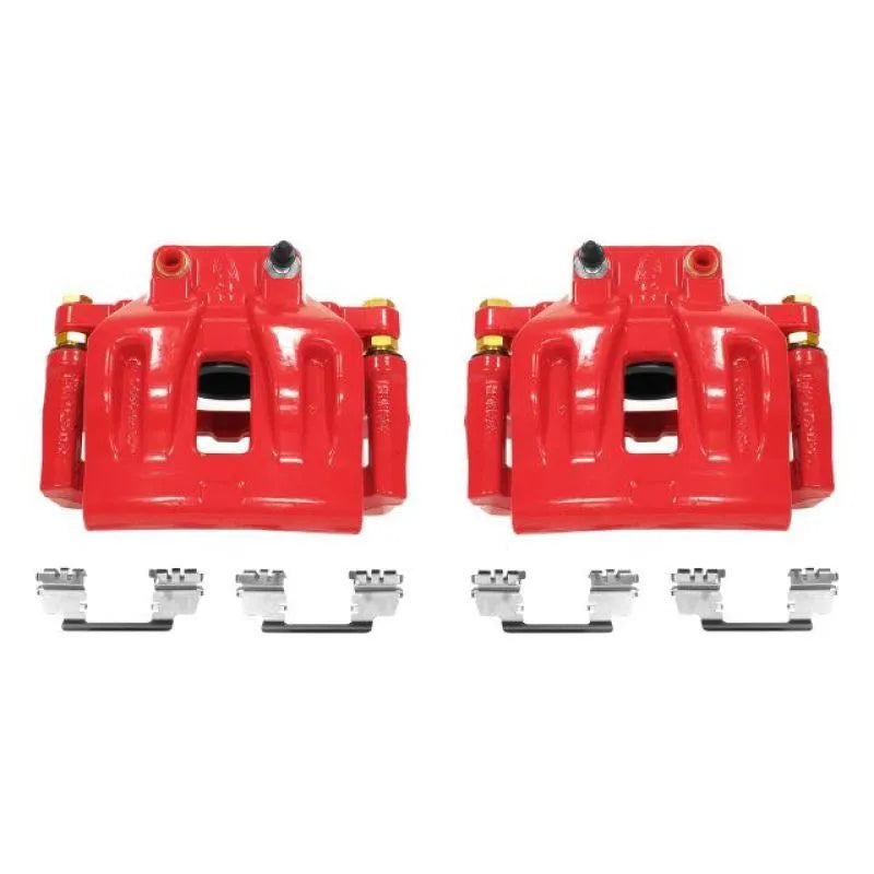 Power Stop Powdercoated Red Calipers 2005-2011 Dodge Charger/Challenger/300 W/ Two Piston Front