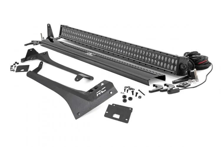 Rough Country 50" LED Light Bar Roof Mounted Kit Wrangler JL | JT