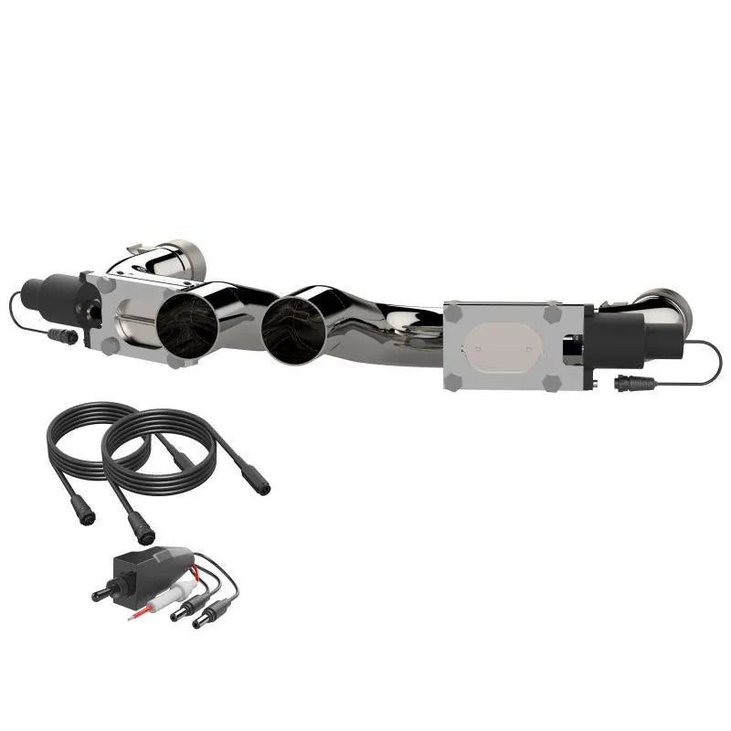 QTP 2015-2023 Dodge Challenger/Charger 6.2L/6.4L 304SS Aggressor Cutout Dual Mid Pipes